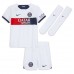 Otroški Nogometni dresi Paris Saint-Germain Manuel Ugarte #4 Gostujoči 2023-24 Kratek Rokav (+ Kratke hlače)